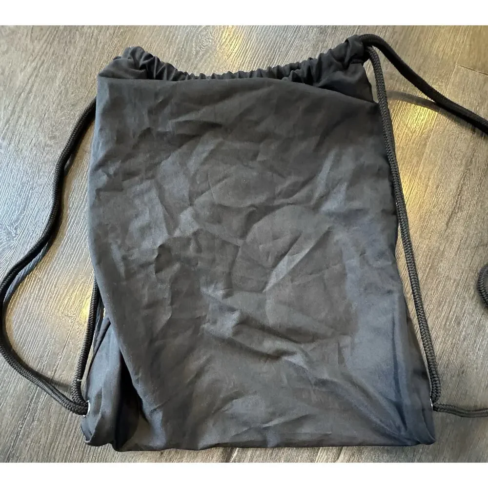 Nike Drawstring Black & Purple Gym Bag Backpack Ruck Sack Sneaker Pack Running